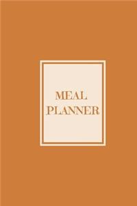 Meal Planner: Burnt Ochre Weekly Meal Planner with Grocery List