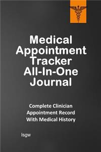 Medical Appointment Tracker All-In-One Journal: Complete Clinician Appointment Record with Medical History - Aspect