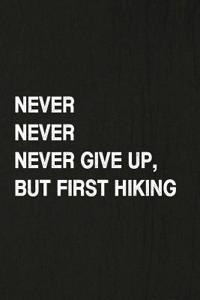 Never Never Never Give Up, But First Hiking