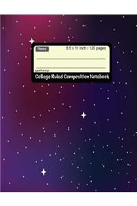 Galaxy College Ruled Composition Notebook