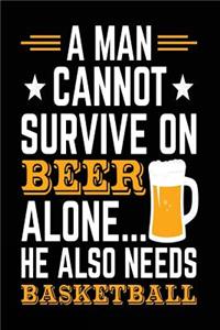A Man Cannot Survive On Beer Alone... He Also Needs Basketball