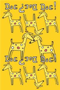 Journal Notebook For Dog Lovers, Yellow Dogs in a Row 3