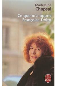 Ce Que M a Appris Francoise Dolto