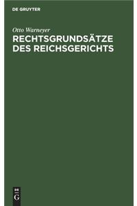 Rechtsgrundsätze Des Reichsgerichts