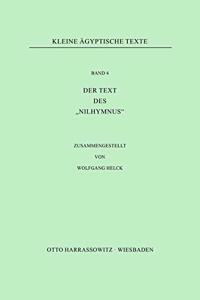 Der Text Des 'nilhymnus'