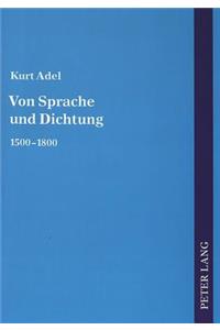 Von Sprache Und Dichtung