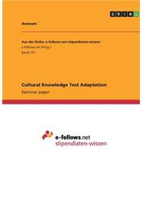 Cultural Knowledge Test Adaptation