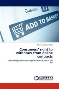 Consumers' right to withdraw from online contracts
