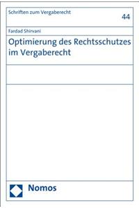 Optimierung Des Rechtsschutzes Im Vergaberecht