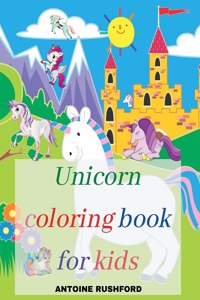 Unicorn coloring book for kids