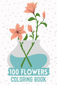 100 Flowers Coloring Book