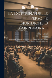 Dottrina Delle Persone Giuridiche O Corpi Morali