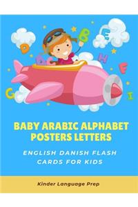 Baby Arabic Alphabet Posters Letters English Danish Flash Cards for Kids