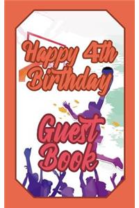 Happy 4th Birthday Guest Book