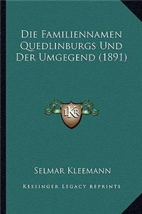 Familiennamen Quedlinburgs Und Der Umgegend (1891)