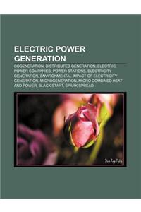 Electric Power Generation: Cogeneration, Distributed Generation, Electric Power Companies, Power Stations, Electricity Generation