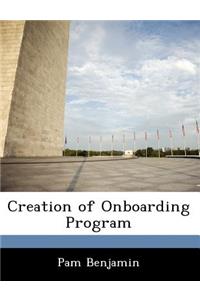 Creation of Onboarding Program
