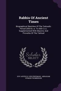Rabbis Of Ancient Times