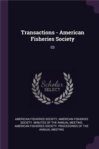 Transactions - American Fisheries Society
