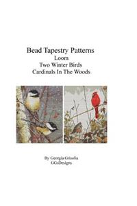 Bead Tapestry Patterns Loom Two Winter Birds Cardinals In The Woods