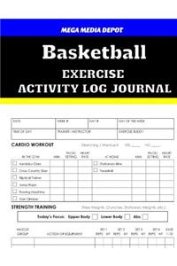 Basketball Exercise Activity Log Journal