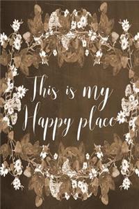 Chalkboard Journal - This Is My Happy Place (Brown)