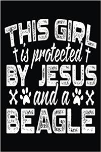 This Girl Is Protected By Jesus And A Beagle