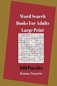 Word Search Books For Adults Large Print 100 Puzzles