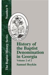 History Of The Baptist Denomination In Georgia - Vol. 2