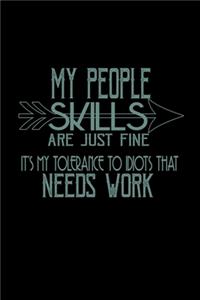 My people skills are just fine. It's my tolerance to needs work