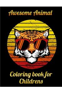 Awesome Animal coloring book for Childrens