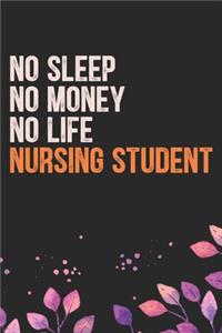 No Sleep No Money No Life Nursing Student