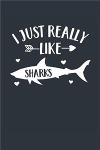 I Just Really Like Sharks Notebook - Shark Gift for Shark Lovers - Shark Journal - Shark Diary