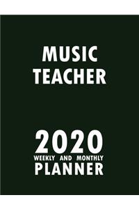 Music Teacher 2020 Weekly and Monthly Planner