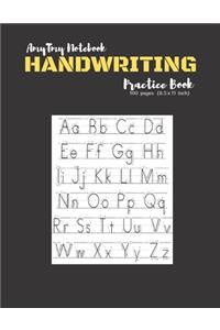 Handwriting Practice Book - AmyTmy Notebook - 100 pages - 8.5 x 11 inch - Matte Cover