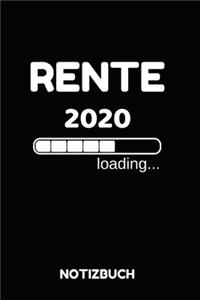 Rente 2020 Loading Notizbuch