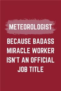 Meteorologist Because Badass Miracle Worker Isn't An Official Job Title