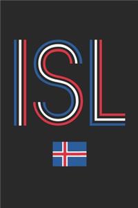 Vintage Iceland Notebook - Iceland Diary - Retro Icelandic Flag Journal - Iceland Gifts