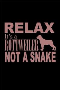 Relax. It's a Rottweiler Not a Snake