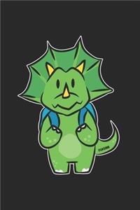 Funny School Triceratops Dinosaur Notebook