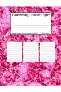 Handwriting Practice Paper Blank Writing Sheets Notebook