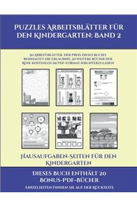 Hausaufgaben-Seiten für den Kindergarten (Puzzles Arbeitsblätter für den Kindergarten