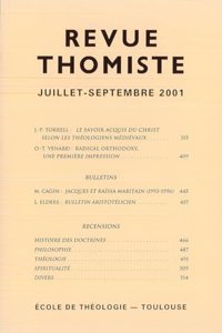 Revue Thomiste - 3/2001
