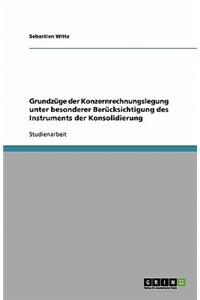 Grundzüge der Konzernrechnungslegung unter besonderer Berücksichtigung des Instruments der Konsolidierung