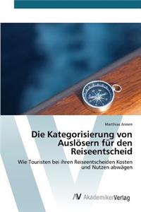 Kategorisierung von Auslösern für den Reiseentscheid