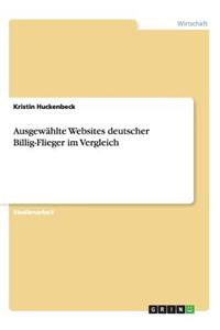 Ausgewählte Websites deutscher Billig-Flieger im Vergleich