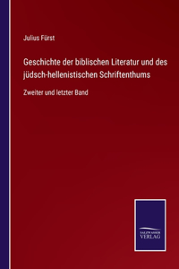 Geschichte der biblischen Literatur und des jüdsch-hellenistischen Schriftenthums