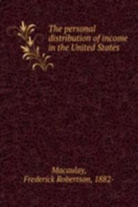 personal distribution of income in the United States