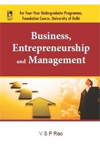 Business Entrepreneurship and Management (For Delhi University)