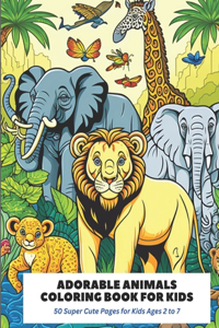 Adorable Animals Coloring Book for Kids